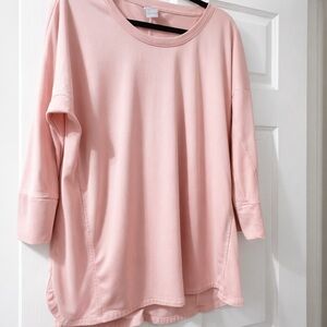 Chico's sz 3 light Pink Oversized 3/4 Sleeve Tee